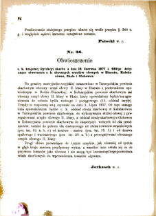 Landes-Gesetz- und Verordnungsblatt für das Königreich Galizien und Lodomerien sammt dem Großherzogthume Krakau 1877bl01 Seite: 74