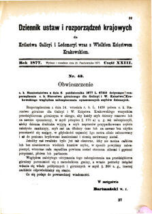 Landes-Gesetz- und Verordnungsblatt für das Königreich Galizien und Lodomerien sammt dem Großherzogthume Krakau 1877bl01 Seite: 99