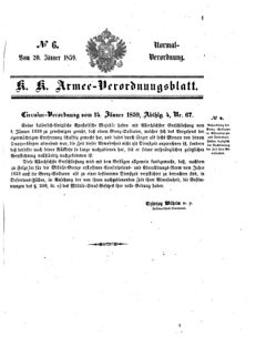 Verordnungsblatt für das Kaiserlich-Königliche Heer 18590120 Seite: 1