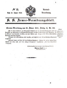 Verordnungsblatt für das Kaiserlich-Königliche Heer 18590131 Seite: 1