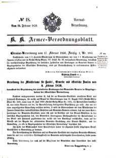 Verordnungsblatt für das Kaiserlich-Königliche Heer 18590219 Seite: 3