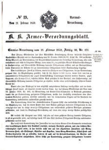 Verordnungsblatt für das Kaiserlich-Königliche Heer 18590221 Seite: 1