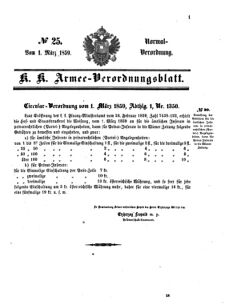 Verordnungsblatt für das Kaiserlich-Königliche Heer 18590301 Seite: 1