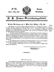 Verordnungsblatt für das Kaiserlich-Königliche Heer 18590303 Seite: 1