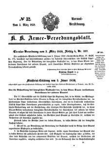 Verordnungsblatt für das Kaiserlich-Königliche Heer 18590305 Seite: 3