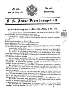 Verordnungsblatt für das Kaiserlich-Königliche Heer