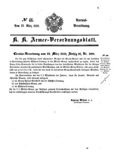 Verordnungsblatt für das Kaiserlich-Königliche Heer 18590327 Seite: 1