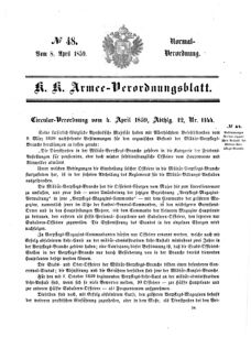 Verordnungsblatt für das Kaiserlich-Königliche Heer