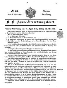 Verordnungsblatt für das Kaiserlich-Königliche Heer 18590418 Seite: 1