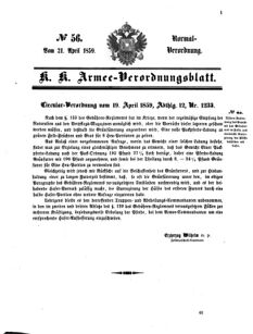 Verordnungsblatt für das Kaiserlich-Königliche Heer 18590421 Seite: 1