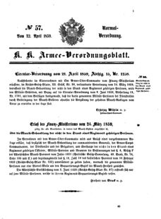 Verordnungsblatt für das Kaiserlich-Königliche Heer 18590422 Seite: 1