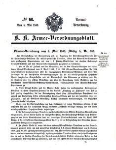 Verordnungsblatt für das Kaiserlich-Königliche Heer 18590508 Seite: 1