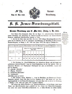 Verordnungsblatt für das Kaiserlich-Königliche Heer 18590519 Seite: 1