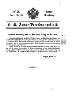 Verordnungsblatt für das Kaiserlich-Königliche Heer