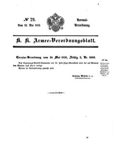 Verordnungsblatt für das Kaiserlich-Königliche Heer 18590523 Seite: 1