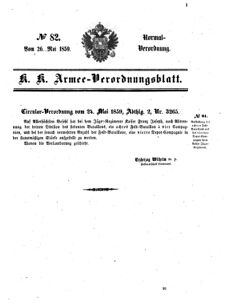 Verordnungsblatt für das Kaiserlich-Königliche Heer 18590526 Seite: 1