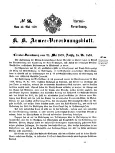 Verordnungsblatt für das Kaiserlich-Königliche Heer 18590530 Seite: 1