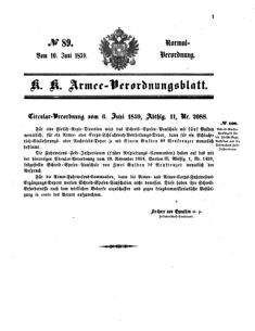 Verordnungsblatt für das Kaiserlich-Königliche Heer 18590610 Seite: 1