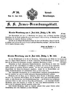 Verordnungsblatt für das Kaiserlich-Königliche Heer 18590611 Seite: 1