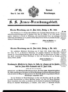 Verordnungsblatt für das Kaiserlich-Königliche Heer 18590615 Seite: 1