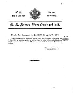 Verordnungsblatt für das Kaiserlich-Königliche Heer 18590616 Seite: 1