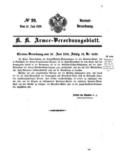 Verordnungsblatt für das Kaiserlich-Königliche Heer 18590621 Seite: 1