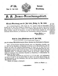 Verordnungsblatt für das Kaiserlich-Königliche Heer 18590722 Seite: 1