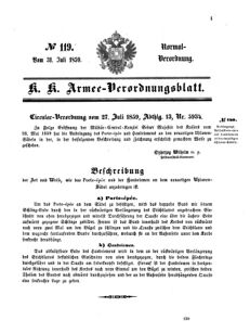 Verordnungsblatt für das Kaiserlich-Königliche Heer 18590731 Seite: 1