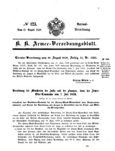 Verordnungsblatt für das Kaiserlich-Königliche Heer 18590811 Seite: 1