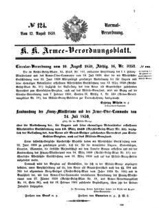 Verordnungsblatt für das Kaiserlich-Königliche Heer 18590812 Seite: 1