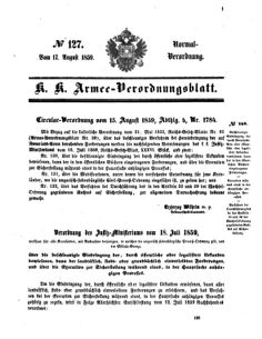 Verordnungsblatt für das Kaiserlich-Königliche Heer