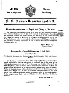 Verordnungsblatt für das Kaiserlich-Königliche Heer 18590818 Seite: 1