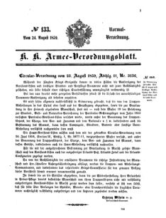 Verordnungsblatt für das Kaiserlich-Königliche Heer 18590824 Seite: 1