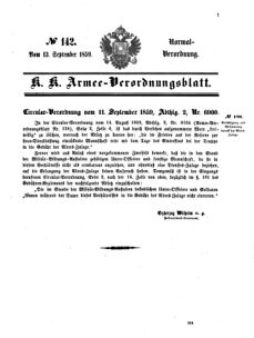 Verordnungsblatt für das Kaiserlich-Königliche Heer 18590913 Seite: 1