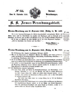 Verordnungsblatt für das Kaiserlich-Königliche Heer 18590916 Seite: 1