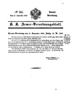 Verordnungsblatt für das Kaiserlich-Königliche Heer 18590917 Seite: 1