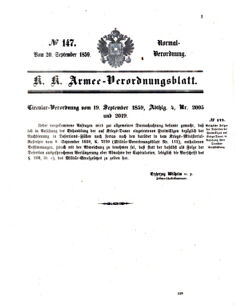 Verordnungsblatt für das Kaiserlich-Königliche Heer 18590920 Seite: 1