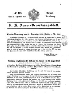 Verordnungsblatt für das Kaiserlich-Königliche Heer 18590921 Seite: 1