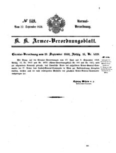 Verordnungsblatt für das Kaiserlich-Königliche Heer 18590922 Seite: 1