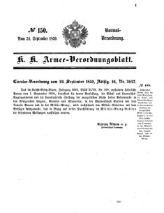 Verordnungsblatt für das Kaiserlich-Königliche Heer