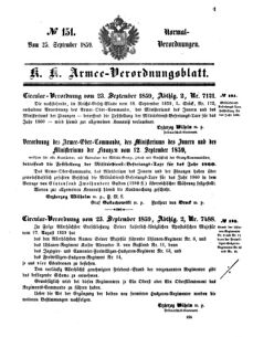 Verordnungsblatt für das Kaiserlich-Königliche Heer 18590925 Seite: 1