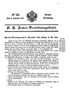 Verordnungsblatt für das Kaiserlich-Königliche Heer 18590926 Seite: 1