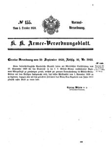 Verordnungsblatt für das Kaiserlich-Königliche Heer 18591005 Seite: 5