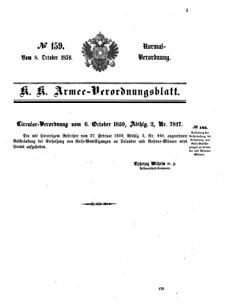 Verordnungsblatt für das Kaiserlich-Königliche Heer 18591008 Seite: 1