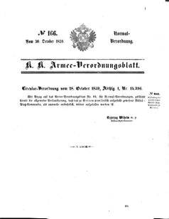 Verordnungsblatt für das Kaiserlich-Königliche Heer 18591030 Seite: 1