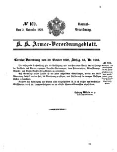 Verordnungsblatt für das Kaiserlich-Königliche Heer 18591102 Seite: 1