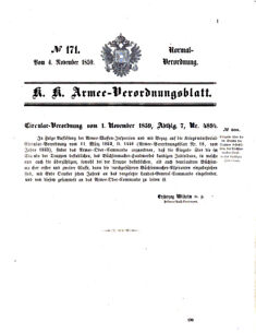 Verordnungsblatt für das Kaiserlich-Königliche Heer 18591104 Seite: 1