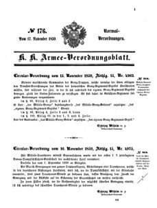 Verordnungsblatt für das Kaiserlich-Königliche Heer 18591117 Seite: 1