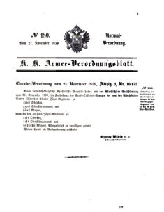 Verordnungsblatt für das Kaiserlich-Königliche Heer 18591127 Seite: 1