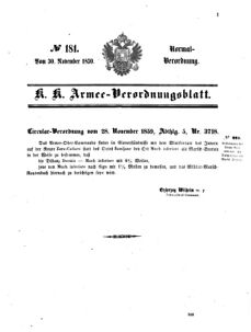 Verordnungsblatt für das Kaiserlich-Königliche Heer